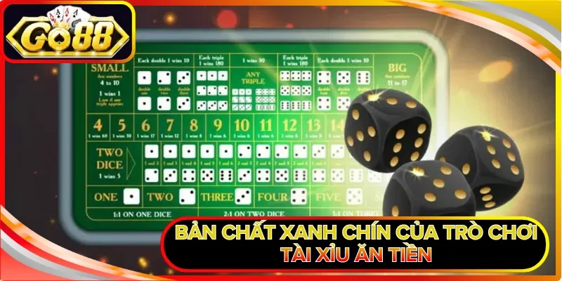Tài Xỉu Ăn Tiền GO88 - Game Trực Tuyến Đổi Thưởng Siêu Tốc 1 Bản chất xanh chín của trò chơi Tài Xỉu ăn tiền